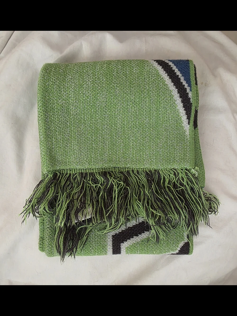 NOWT-Unisex  Adidas Seattle Sounders Green Graphic Logo Scarf